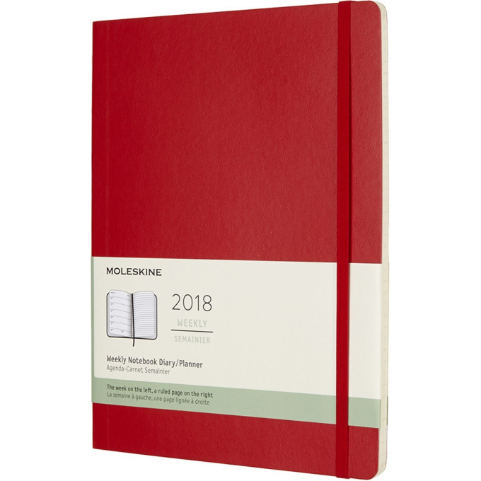 Еженедельник MOLESKINE CLASSIC SOFT WKNT XL (красный) DSF212WN4
